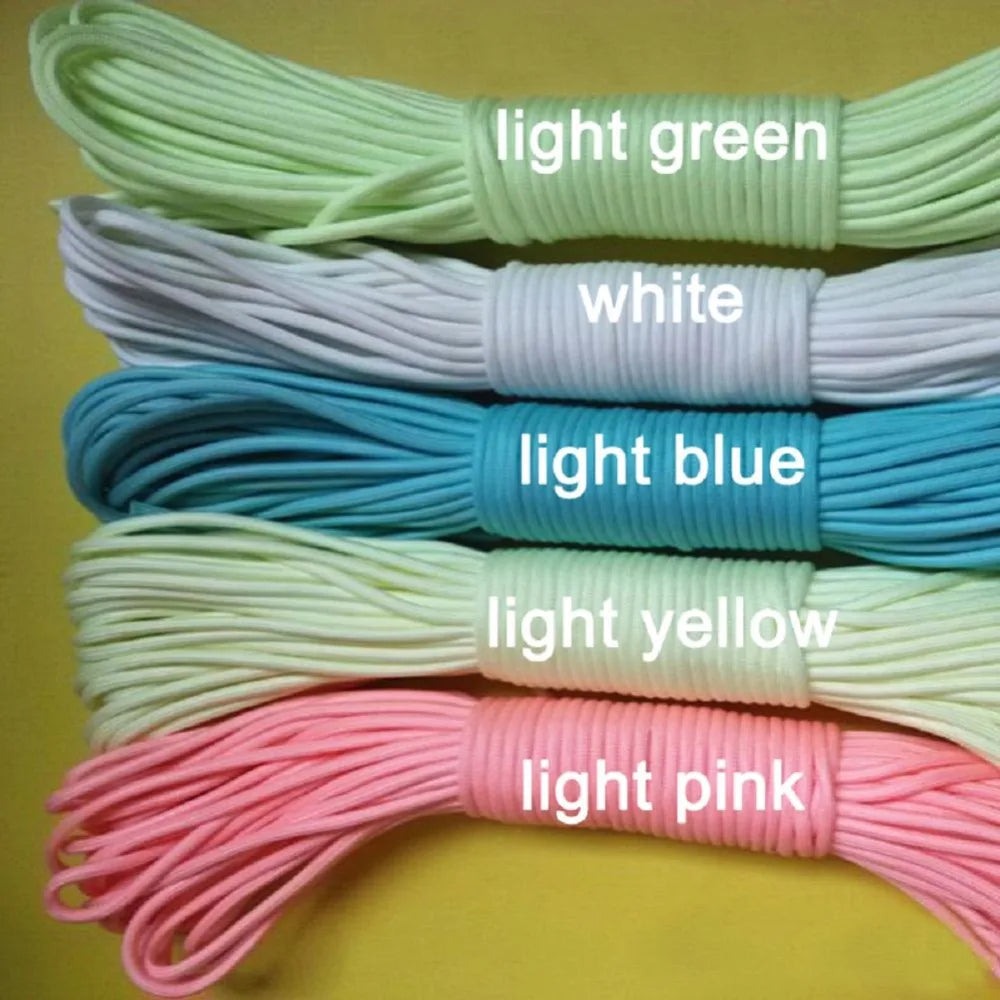 6 Meters Camping Rope Survival Luminous Camping Cord Hiking Climbing Ropes