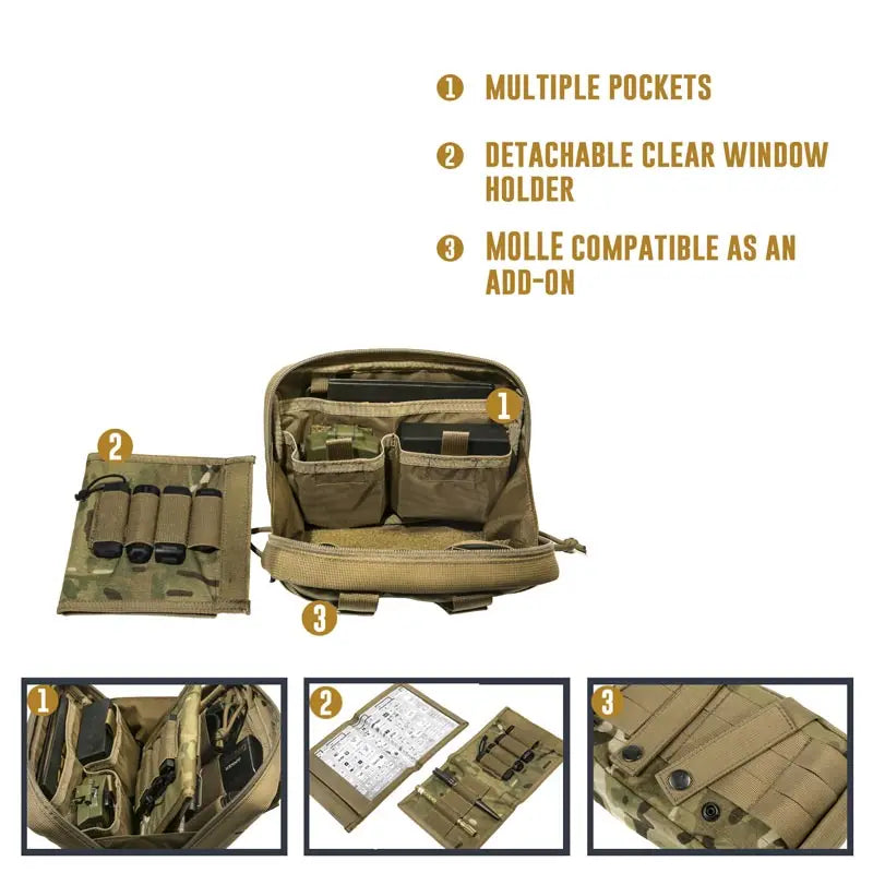 OneTigris Military MOLLE Admin Pouch Tactical Multi Medical Kit Bag Utility Tool Belt EDC