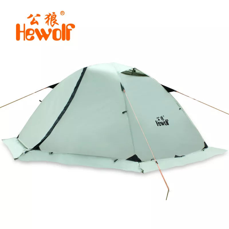 Hewolf 2 Person Waterproof Camping Tent For Outdoor Recreation Double Layer