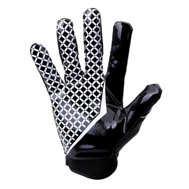 Seibertron Hot Classic Black American Football Gloves Outdoor Sport Camping Male