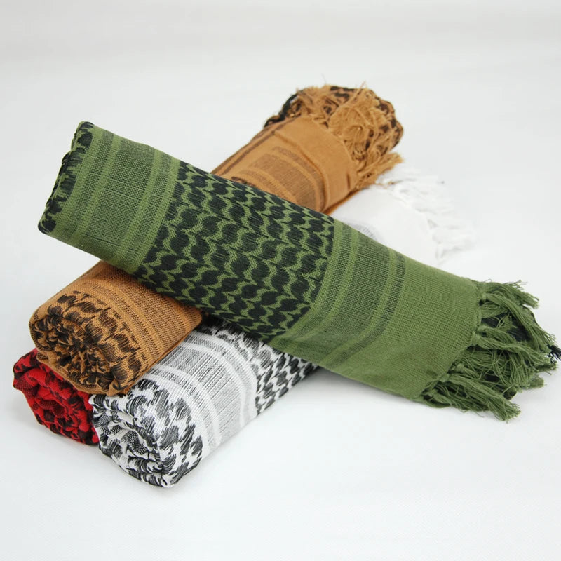 Military Arab Keffiyeh Shemagh Scarf Cotton Winter Shawl Neck Warmer Cover Head