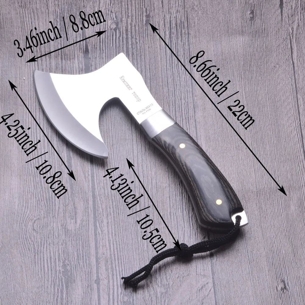 Wood Handle Sharp Survival tomahawk axes axe outdoor machetes steel tactical axe head