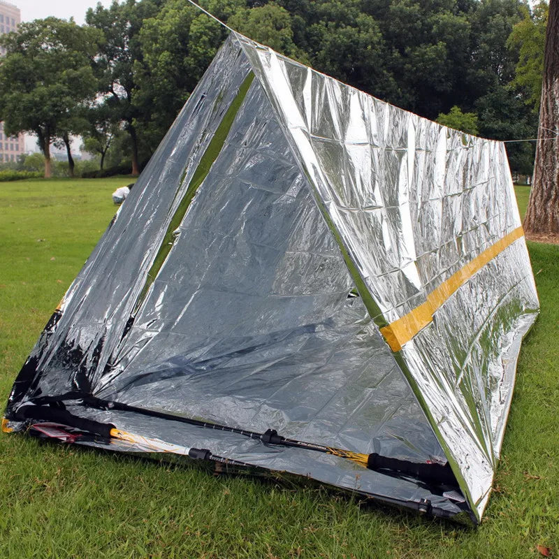 Argent Emergency Shelter Tent Outdoor Ultralight Portable Camping SOS Shelter Mylar