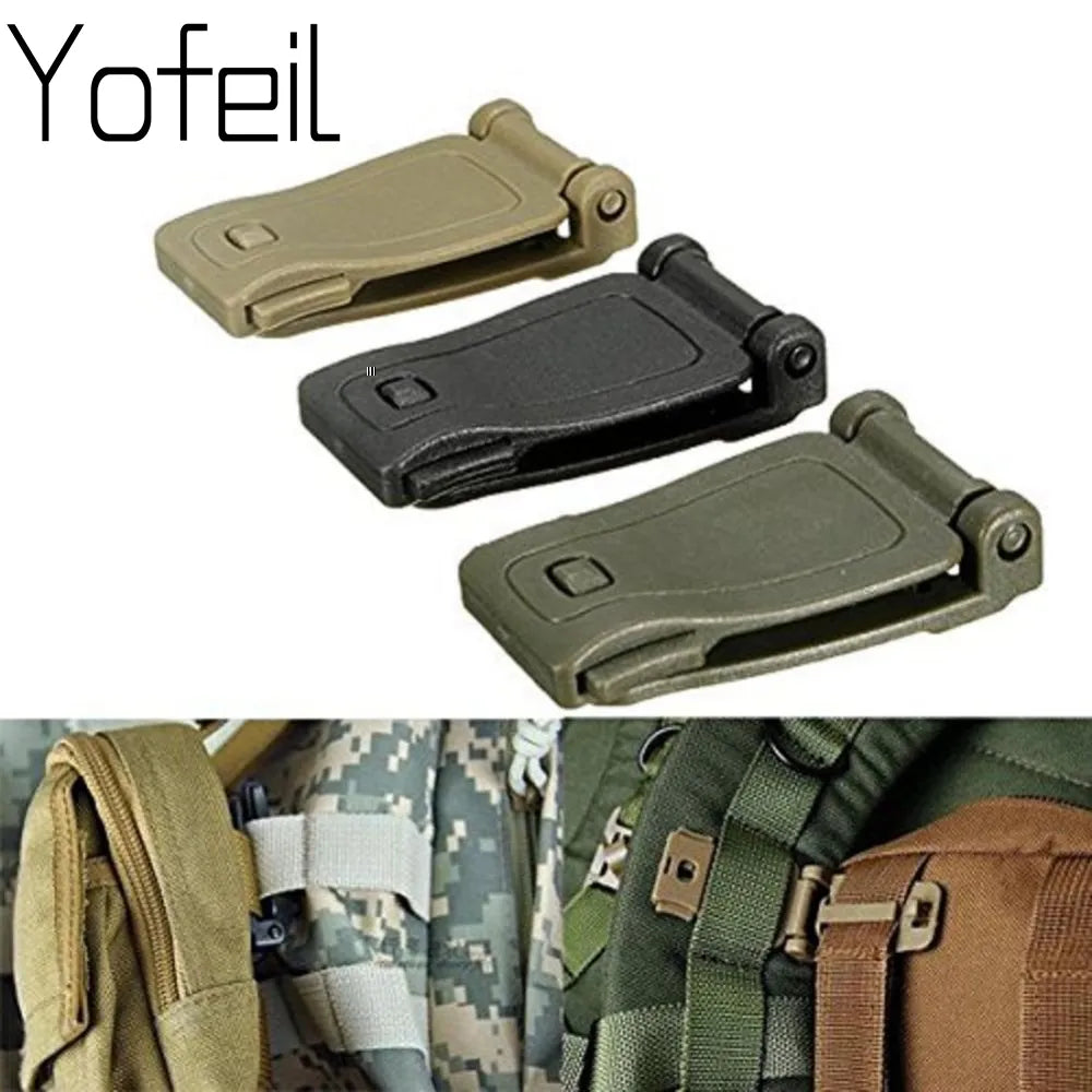 3Pcs/lot Camping Bag Buckle Backpack Webbing Clip Outdoor Tactical SWAT Carabiner