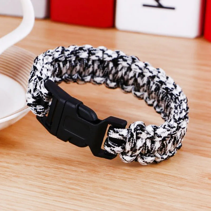 Men's New Survival Paracord Bracelet For Men Outdoor Camping Hiking Buckle Wristband