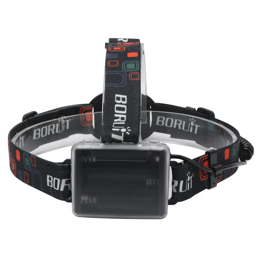 BORUiT RJ-2166 Zoom Headlamp LED Powerful Headlight Waterproof Head Torch Camping Hunting Flashlight Use AA Battery