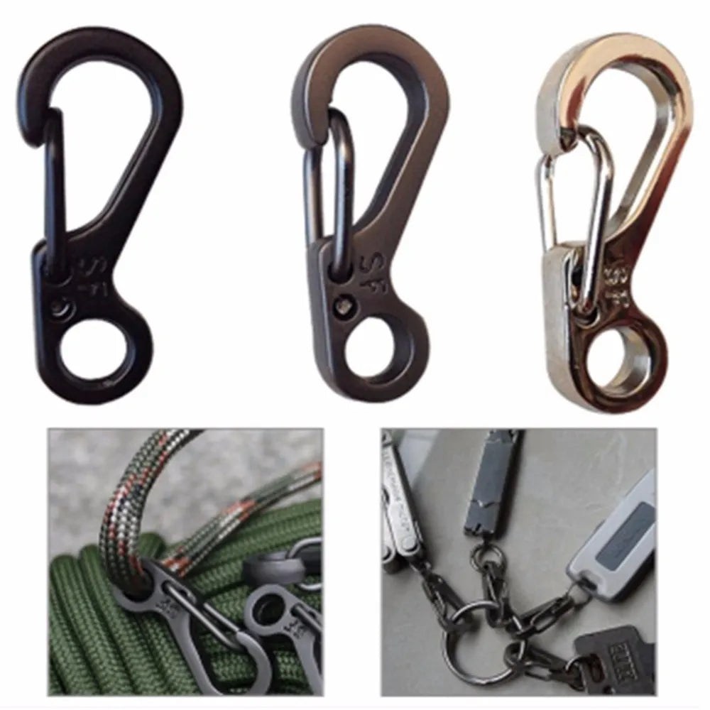 10 Pcs Camping Equipment Survival EDC Paracord Carabiner Snap SF Spring Clip Hiking