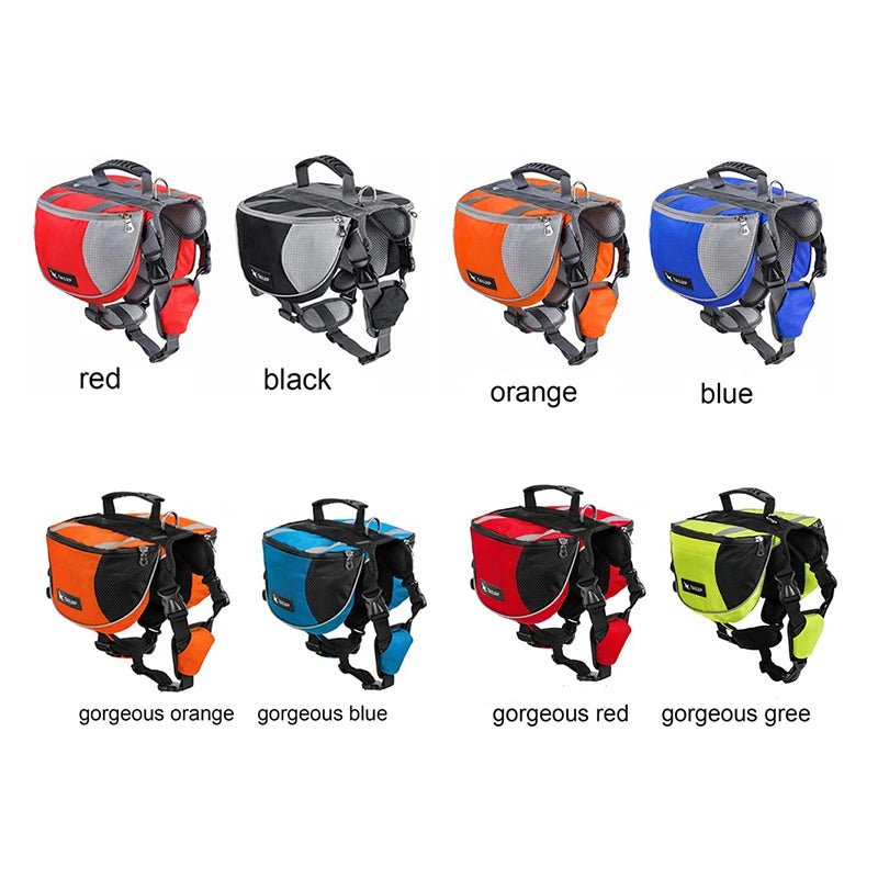 TAILUP Polyester Pet Dog Saddlebags Pack Hound Travel Camping Hiking Backpack