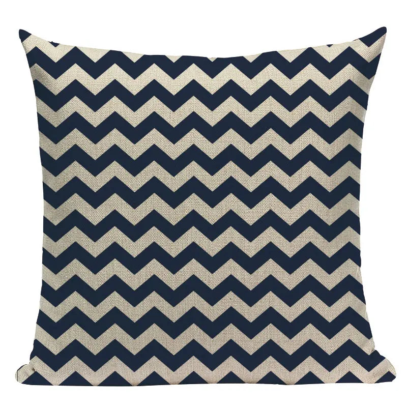 Blue Nautical Throw Pillows case Anchor Sea Style Throw Case Sofa Home Car