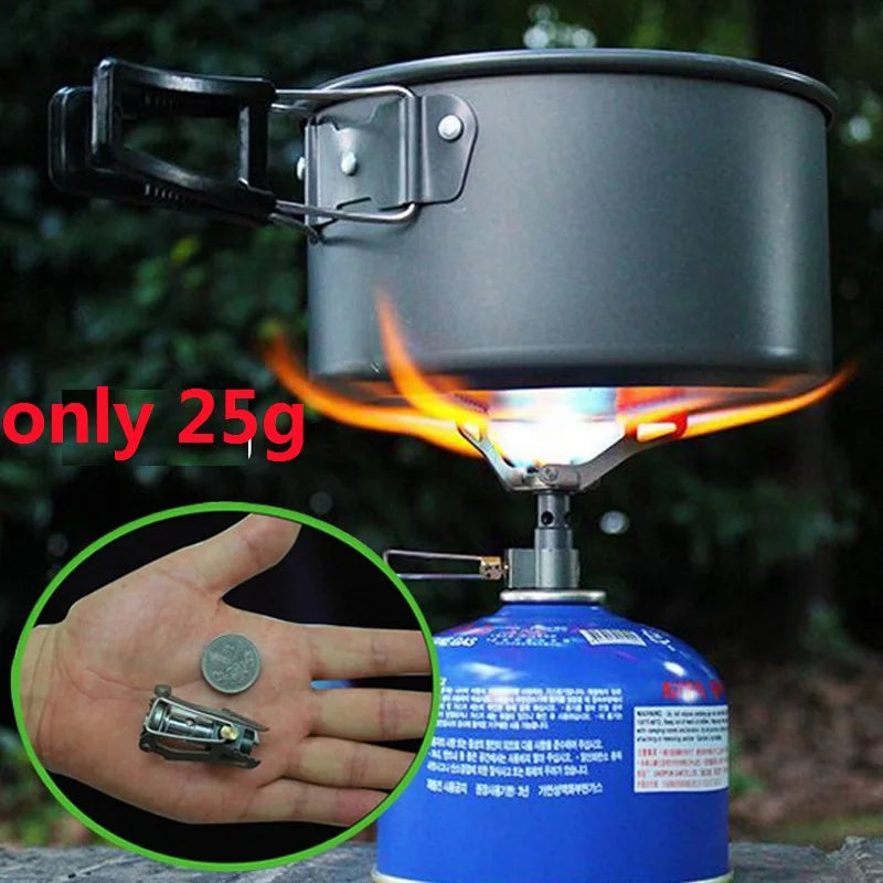 BRS 3000t Outdoor Camping Titanium Gas Stove Lightweight Portable Hiking Butane