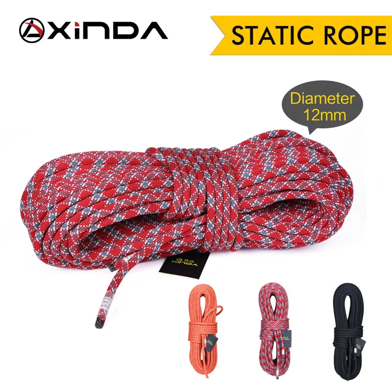 XINDA 12mm Rock Climbing Rope 12mm Static Rope diameter  High Strength Lanyard Safety Climb Camping Equipment Survival