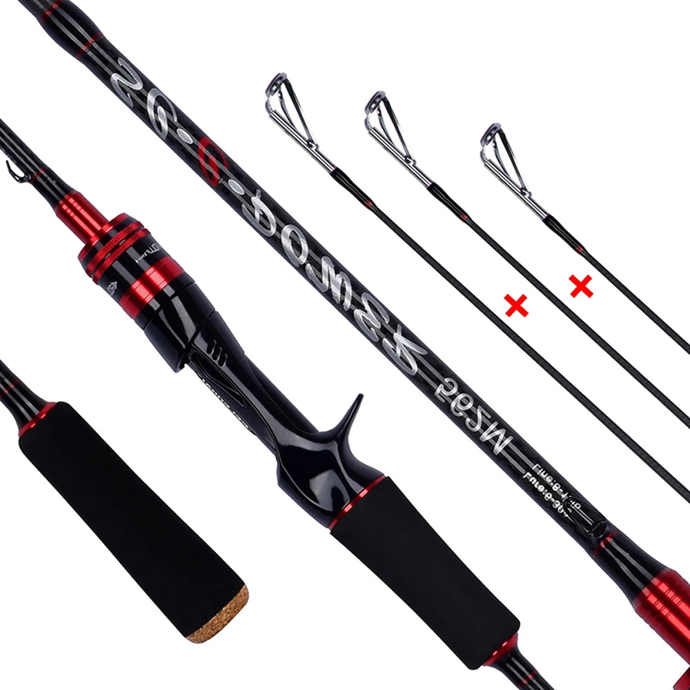 1.68-2.4m Casting Spinning Fishing Lure Rod M/L/MH 30T Carbon 2 Sections Pole 1/2/3 TIPS Bait Wt 6-35g for Sea Fishing Tackle