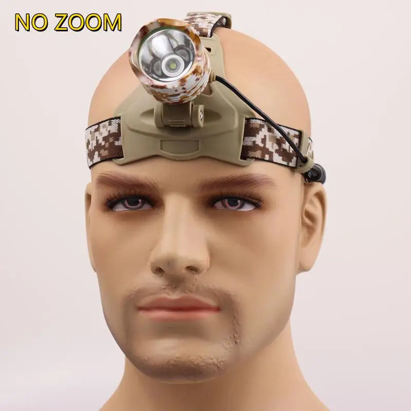 Drop Shipping ZOOM Headlamp XML-T6/L2 LED Headlamp Fishing Headlight Hunting