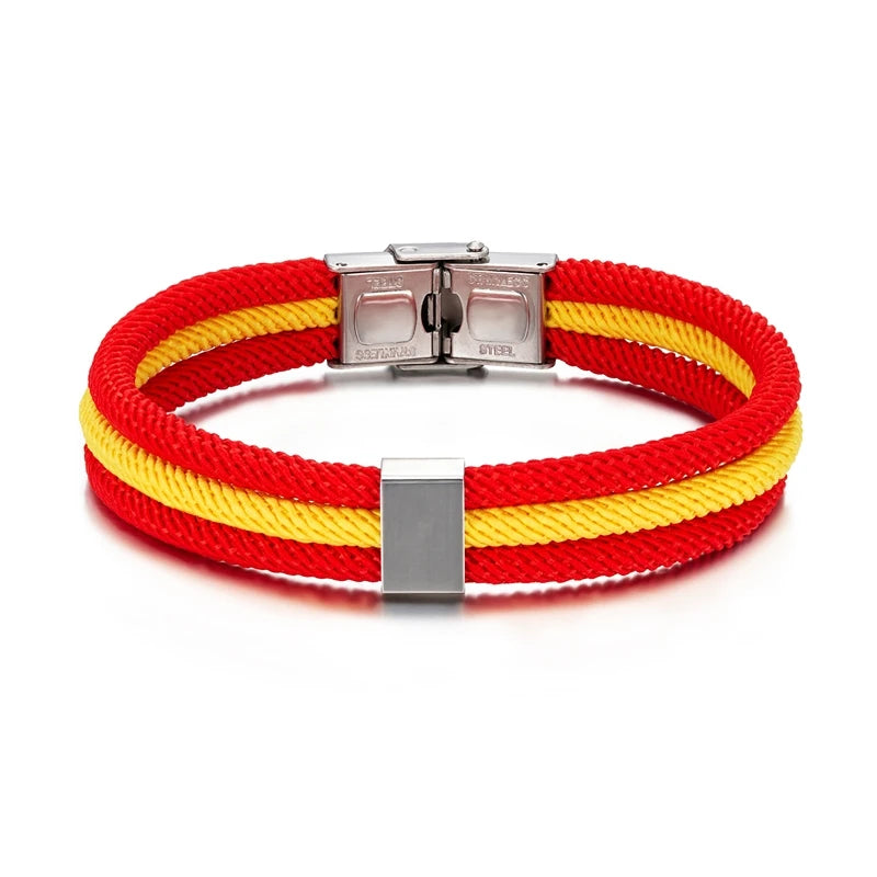 MKENDN Germany Flag Handmade Multi Layer Nautical Bracelets for Men Women
