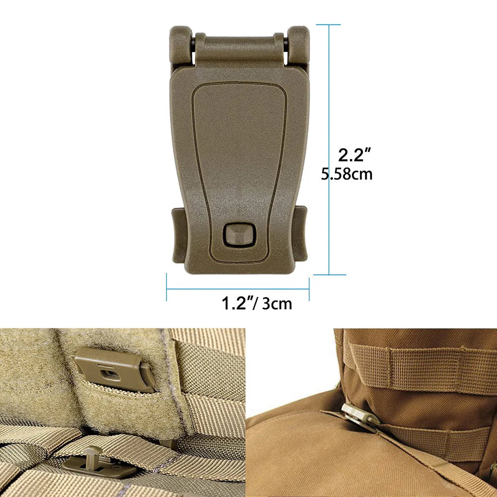 Kit of 25 Molle Accessories Kit Attachment D-Ring Grimloc Locking Gear Clip Webbing