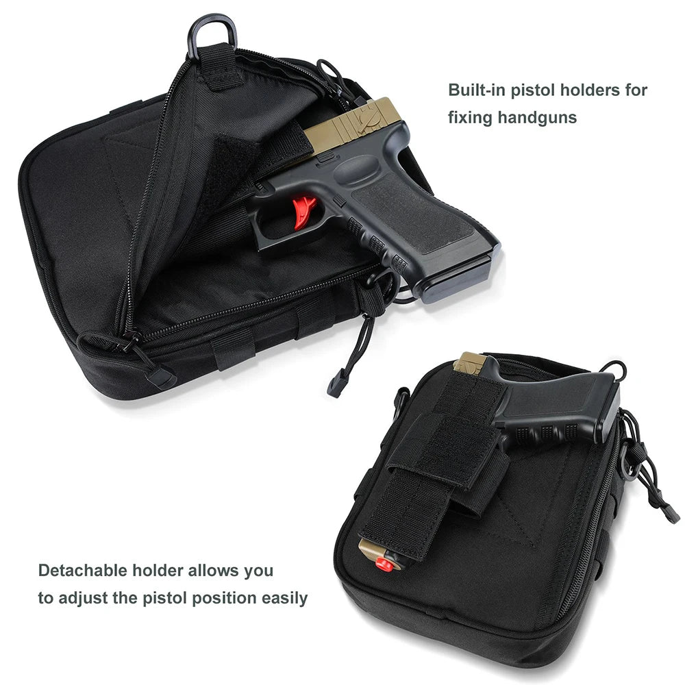 Tactical Pistol Bag EDC Shoulder Bag Military Gear Pouch Ammo Accessories Pouch