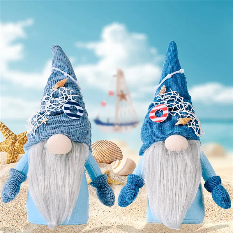 Ocean Festival Gnome Deep Blue Luckily Ocean Faceless Doll Nautical Gnome Gnome