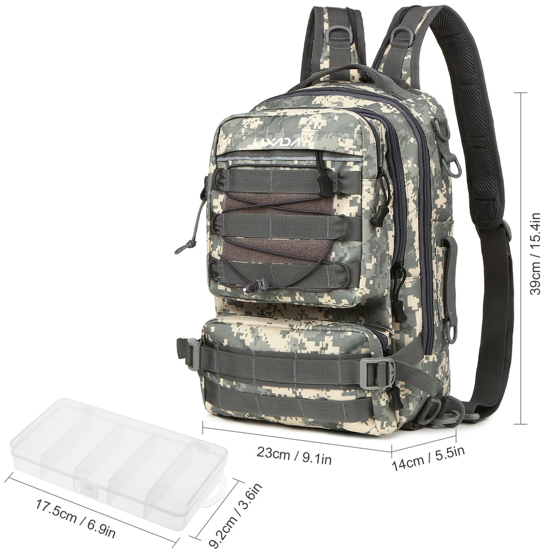 Fishing Backpack with 4 Trays Storage Bag Outdoor Shoulder Backpack Waterproof