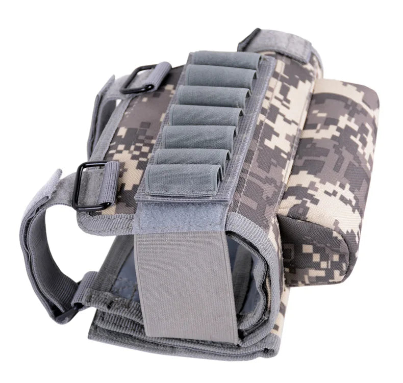 Tactical Butt Stock Rifle Cheek Rest Pouch Military Gear Nylon Bullet Holder Bag Rest