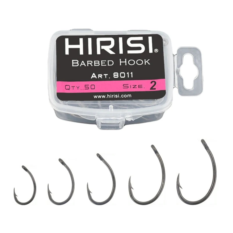 50 Pcs/lot Sea Offset Hook 2# 4# 6# 8# 10# Carp Fishing Soft Bait Hook Set Wide Belly