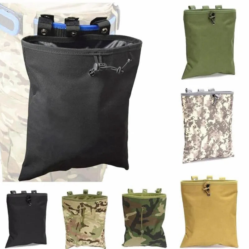 MOLLE Dump Pouch Tactical Mag Recovery Bag Drawstring Magazine Recycling Storage