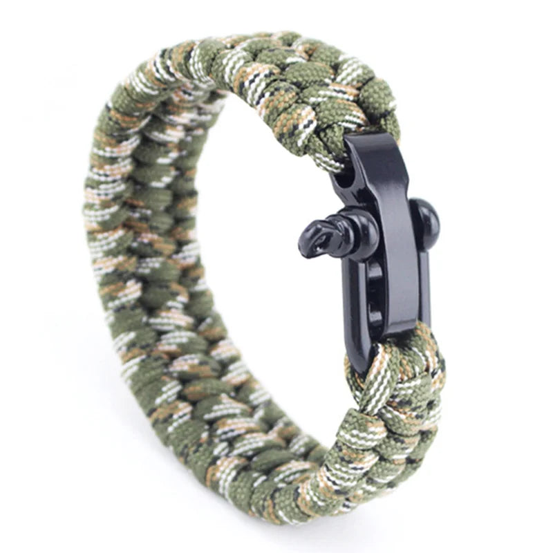 Outdoor Camping Survival Bracelet Men Climbing Sport Parachute Cord Adjustable