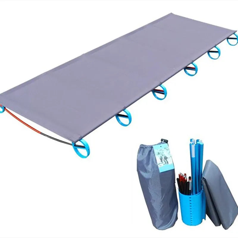 Camping Folding Bed Ultralight Single Tent Cot Portable Sleeping Bed Alloy Frame