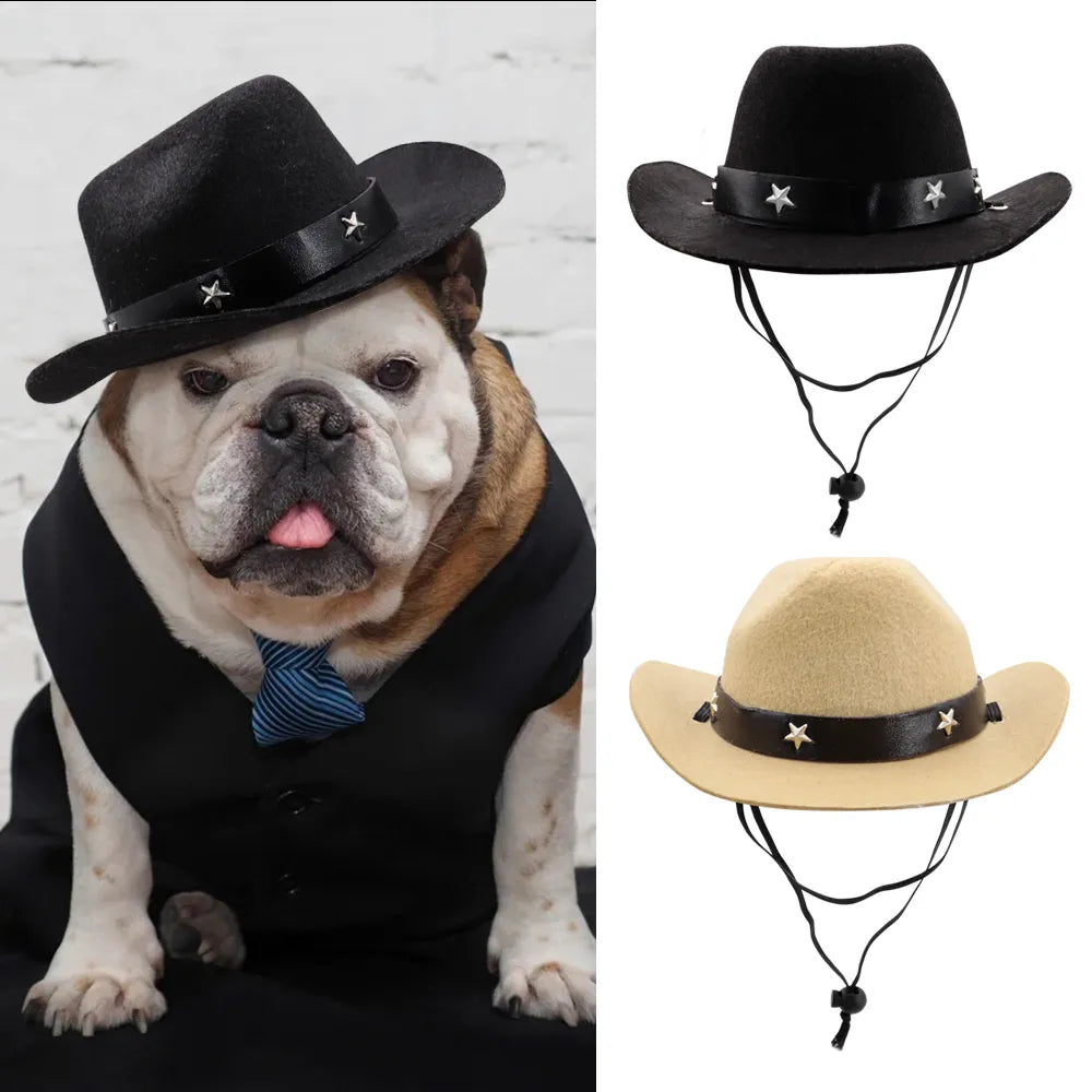 Fashion Dog Cowboy Hat Dogs Cat Outdoor Hats Caps For Small Medium Dogs Cats