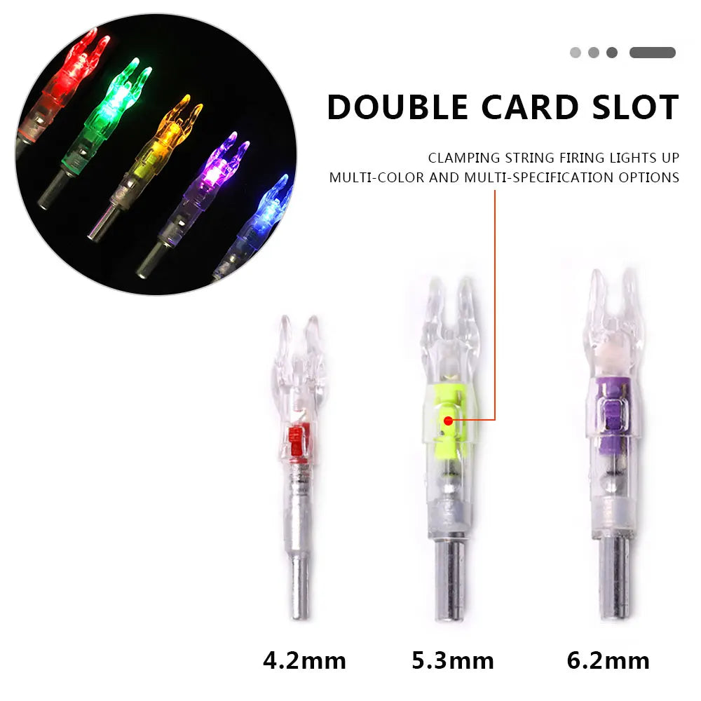 3pcs Automatically  LED Nock For ID 4.2 5.2 6.2 7.6 MM Archery Bow String  Lighted Activated Nocks Arrow Accessory Hunting