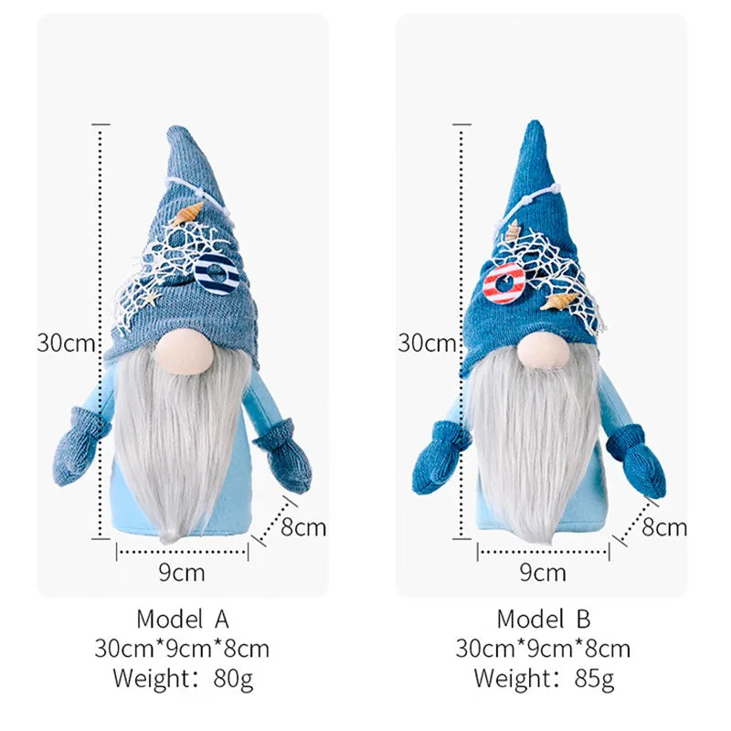 Ocean Festival Gnome Deep Blue Luckily Ocean Faceless Doll Nautical Gnome Gnome