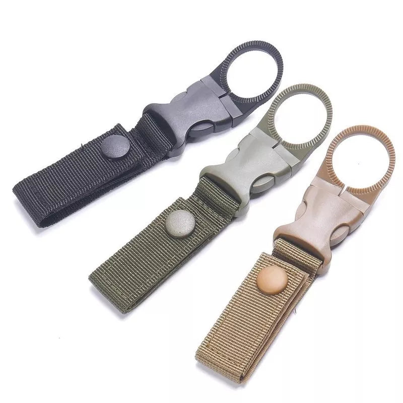 Carabiners Tactical Gear Water Bottle Holder Belt Clip Military Nylon Webbing Buckle Hook