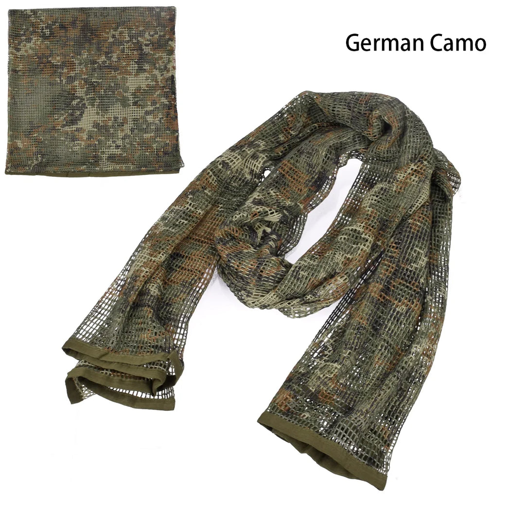 Cotton Military Camouflage Tactical Mesh Scarf Sniper Face Veil Camping Hunting Multi