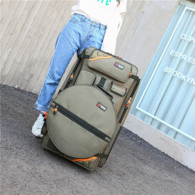 80cm Thick Nylon Wearproof Waterproof Fishing Bag Large Capacity Fishing Gear