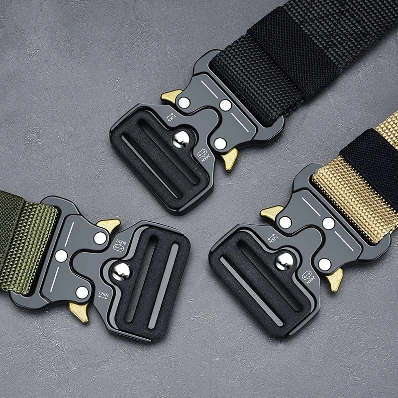 Men's belt outdoor hunting metal tactical belt multifunctional alloy buckle high quality