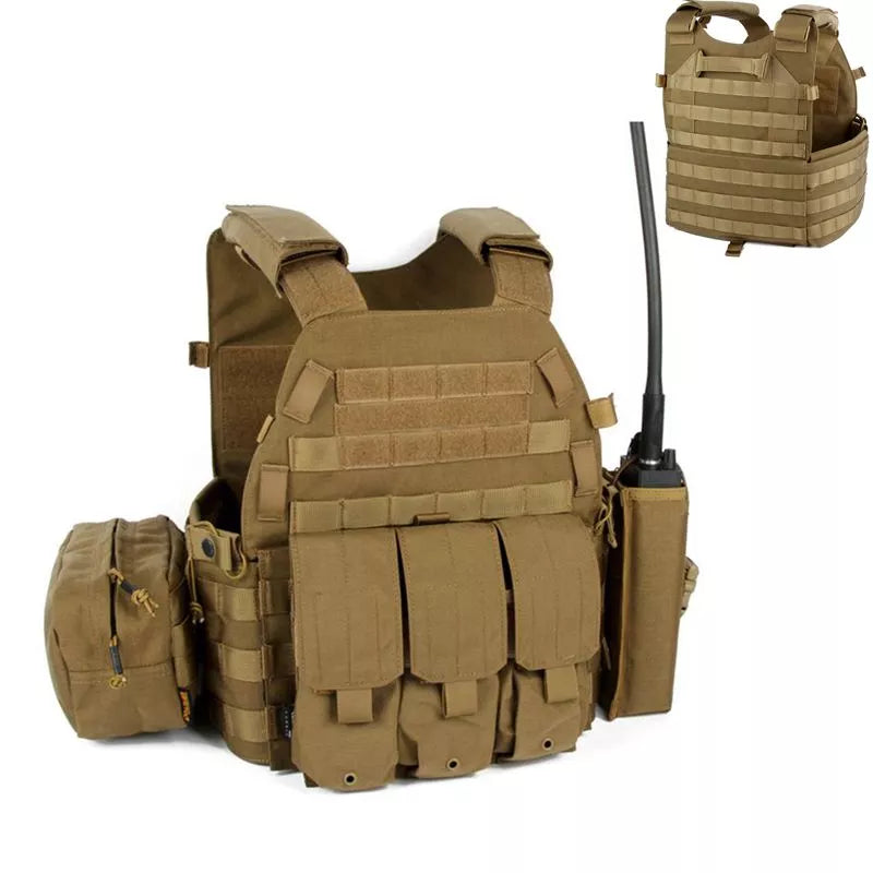 Nylon Pouch Molle Gear Tactical Vest Body Armor Hunting Plate Carrier Airsoft