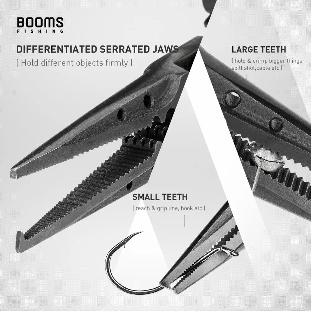 Booms Fishing F07 Stainless Steel Fishing Pliers Braid line Cutters Crimper Hook Remover