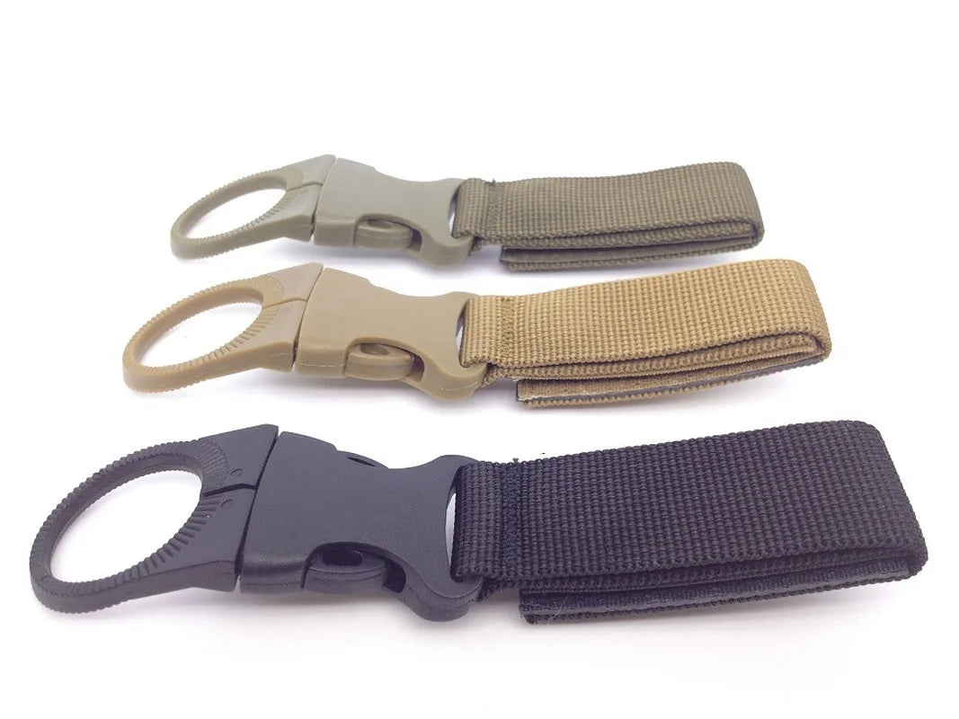 Carabiners Tactical Gear Water Bottle Holder Belt Clip Military Nylon Webbing Buckle Hook