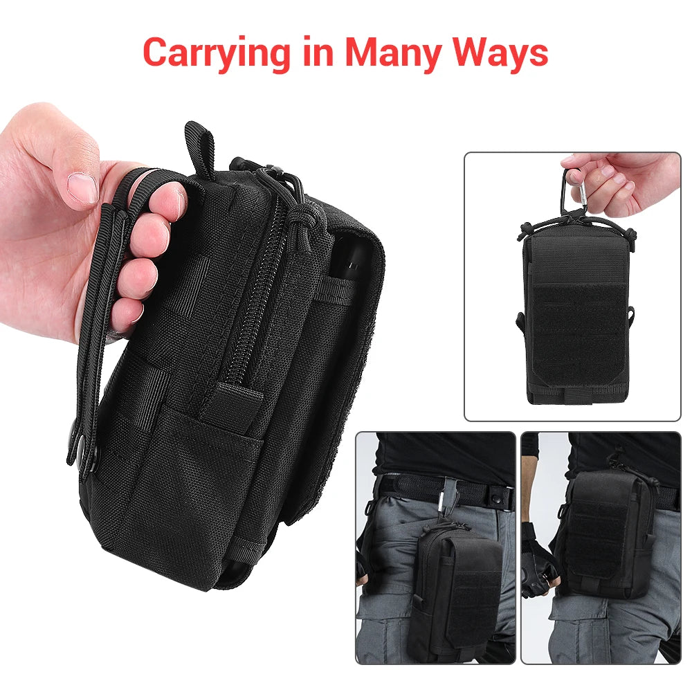 Tactical Molle Pouch Belt Waist Bag EDC Tool Pack Fanny Pack Mobile Phone Pouch