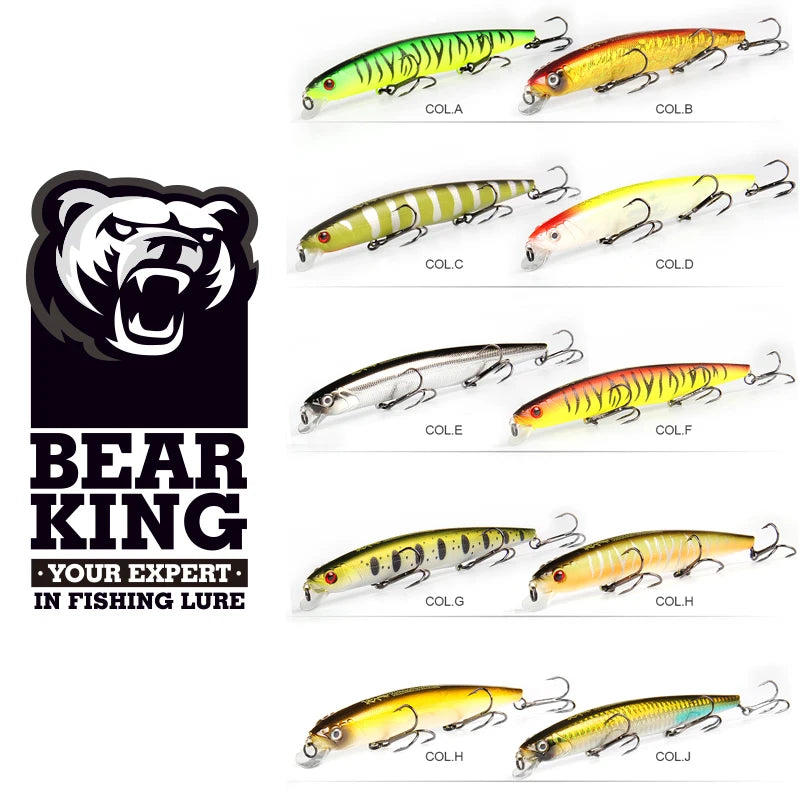 BEARKING 14cm 22g new Hot fishing gear shone lures minnow crank Tungsten weight