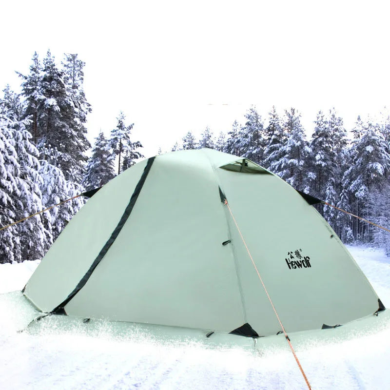 Hewolf 2 Person Waterproof Camping Tent For Outdoor Recreation Double Layer