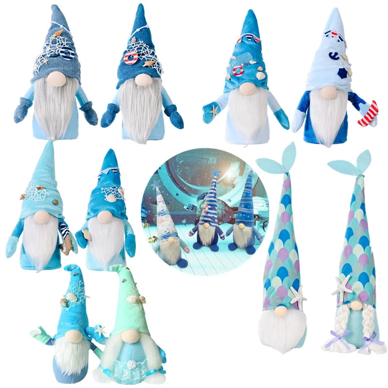 Ocean Festival Gnome Deep Blue Luckily Ocean Faceless Doll Nautical Gnome Gnome