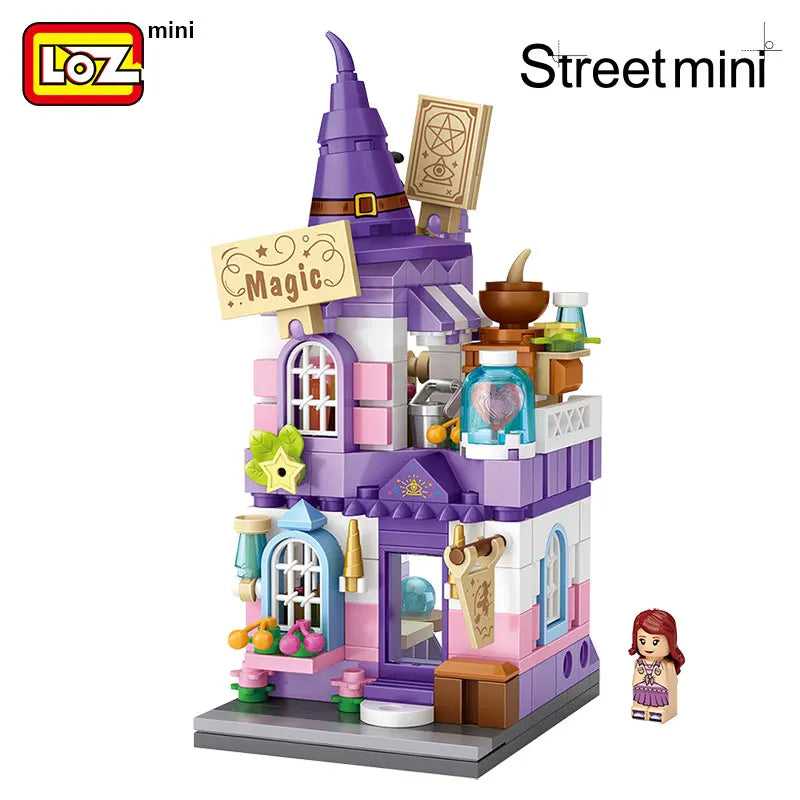 LOZ Mini Block Commercial Street Magic Street View Magic House Nautical Mushroom