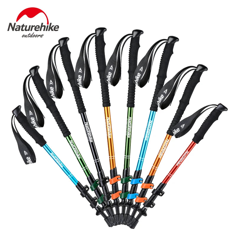 Naturehike Alpenstocks Ultralight Trekking Folding Pole Walking Hiking sticks camping