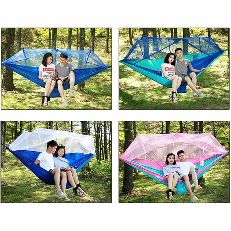 1-2 Person Hammock Outdoor Camping Hammock With Mosquito Net High Strength