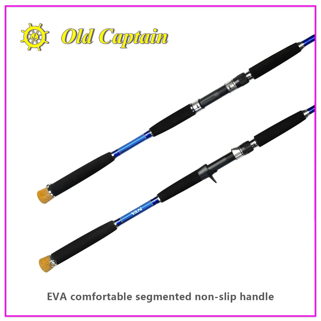 Old Captain 1.6m 5 feet Very Strong Solid Tip Slow Jigging Rod Casting XH action