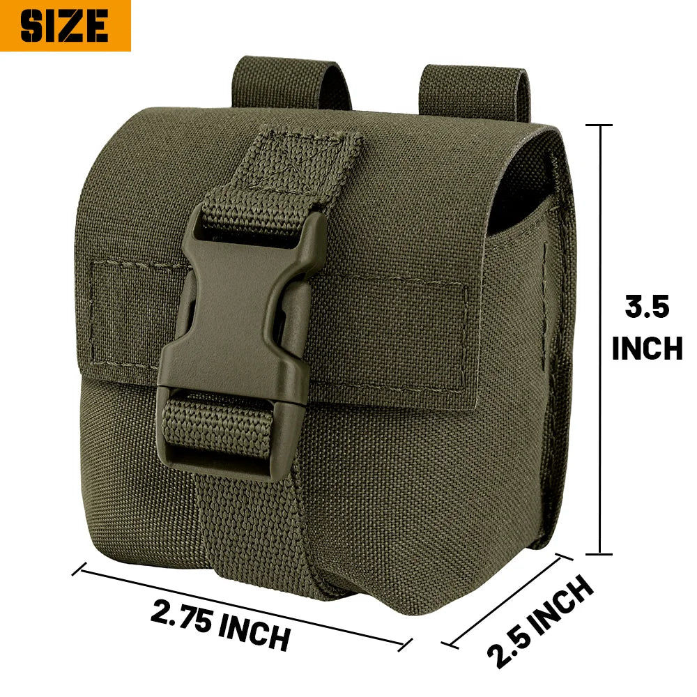 KRYDEX Tactical Frag Grenad Pouch MOLLE Waist Belt Storage Bag Small Handy Army