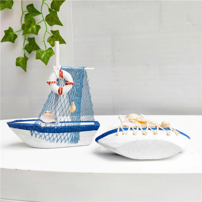 Marine Nautical Creative Sailboat Mode Room Decoration DIY Figurines Miniatures