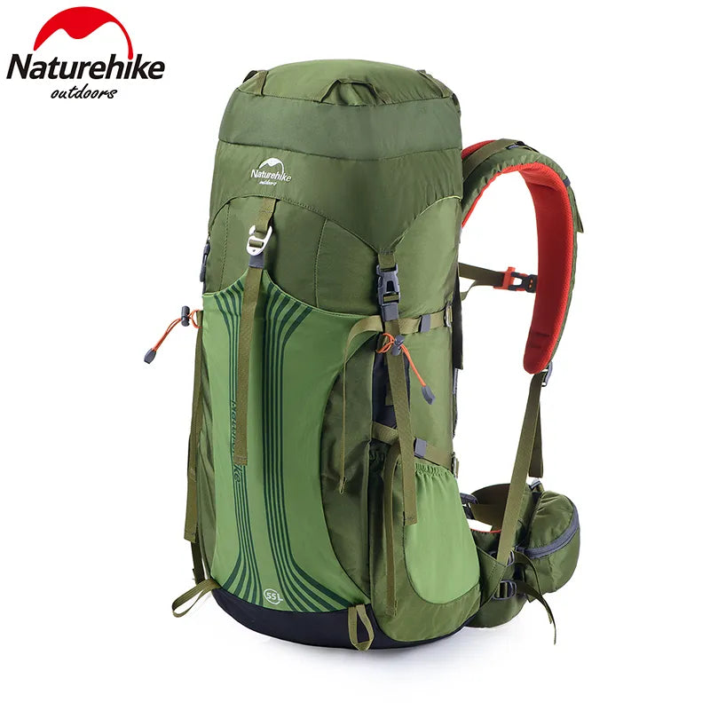 Naturehike 55L Camping Hiking Backpack External Frame Hiking Backpacks 65L Large