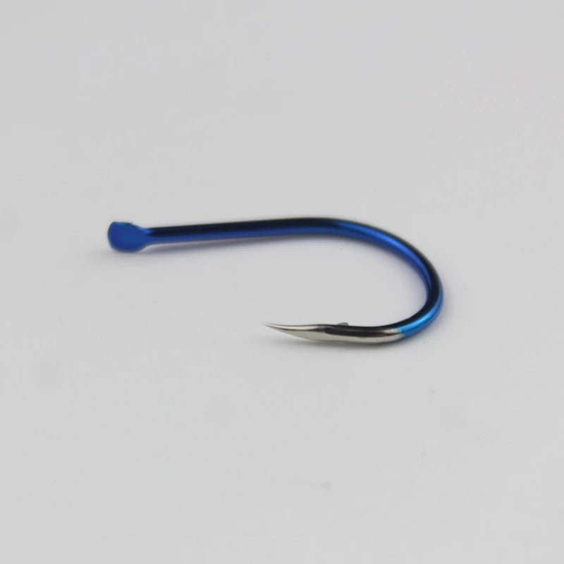 Ghost tooth blue Iseni fish hook with barbs grass carp bighead silver carp big hook fishing