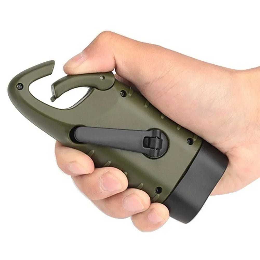 LED Solar Hand Crank Dynamo Solar Powered Rechargeable LED Camping Emergency